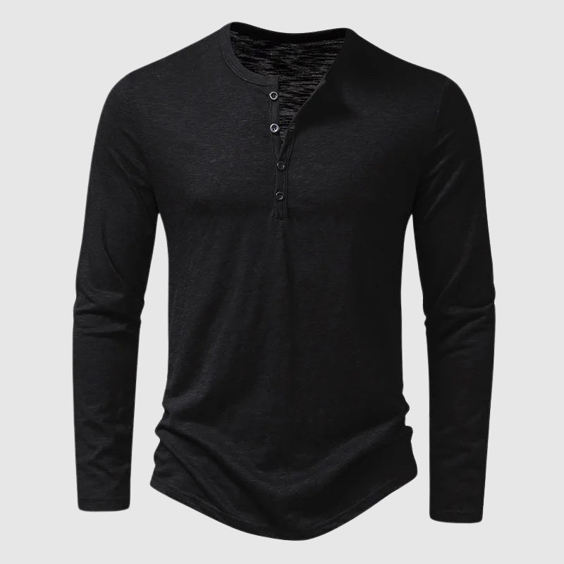 Comfortabel katoenen Henley overhemd voor mannen - Jorisenmerle