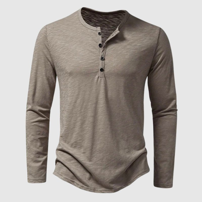 Comfortabel katoenen Henley overhemd voor mannen - Jorisenmerle