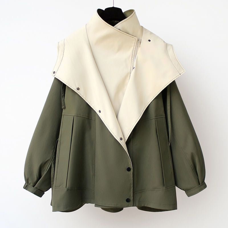 Contrasterende windbreaker jas voor vrouwen - Jorisenmerle