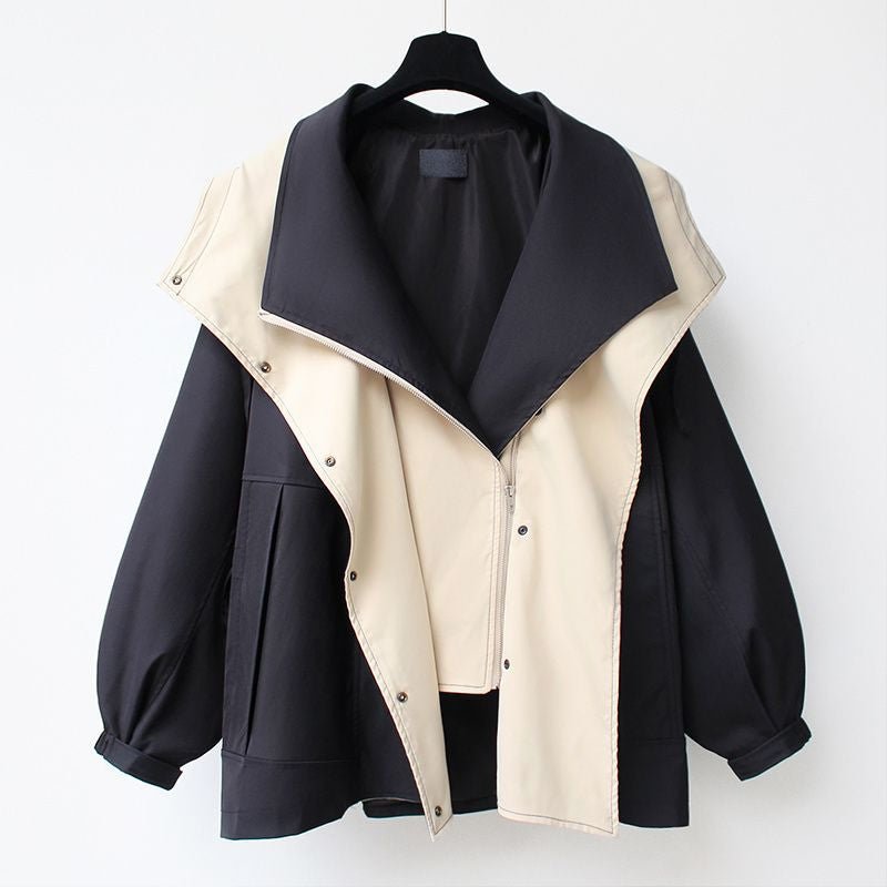 Contrasterende windbreaker jas voor vrouwen - Jorisenmerle