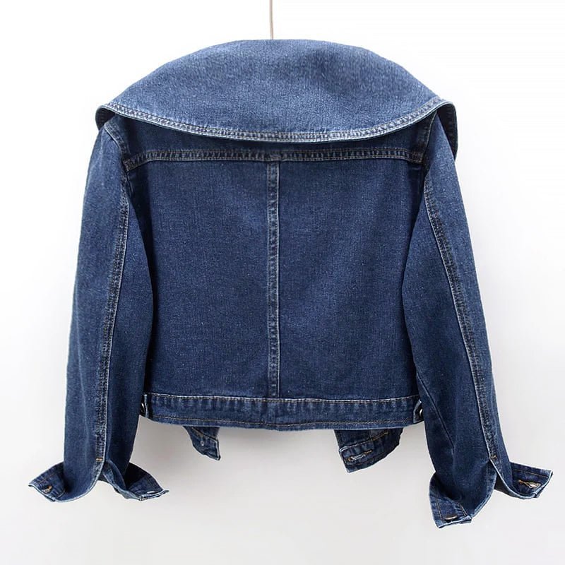 Cropped denimjas voor dames met zeemanskraag - Jorisenmerle