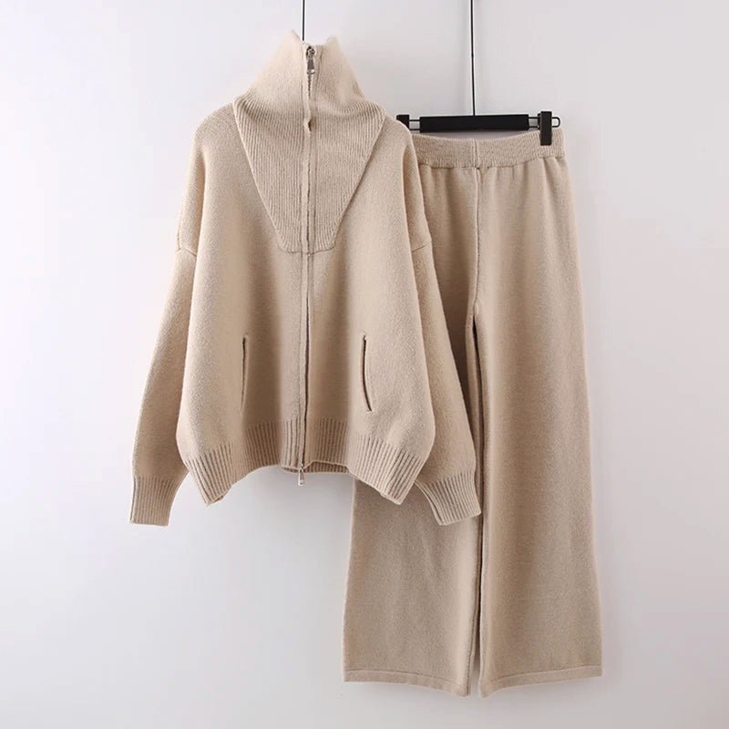 Dames 2 - Delige Set met Coltrui Cardigan en Wijde Broek - Jorisenmerle