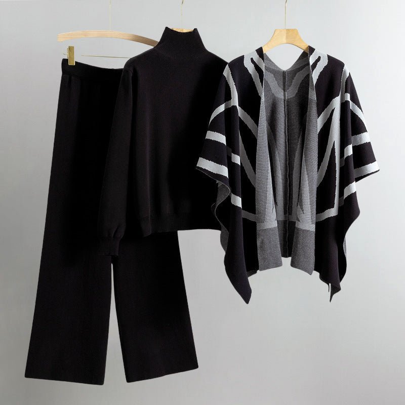 Dames 3 - Delige Gebreide Set met Shawl Vest - Jorisenmerle