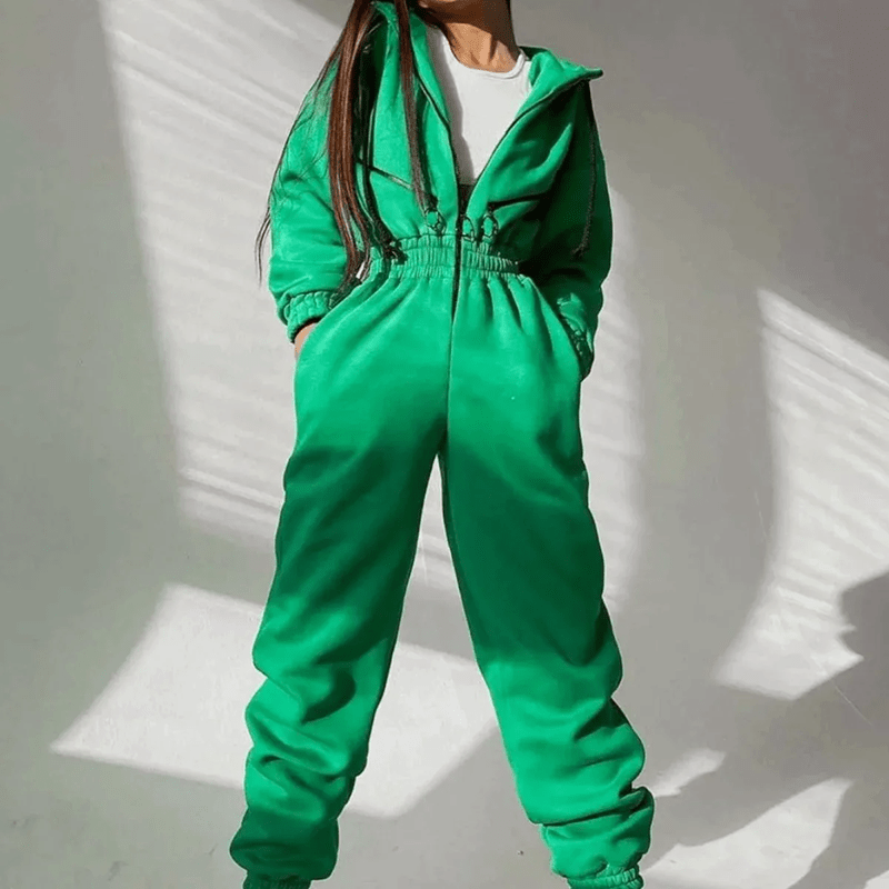 Dames Hooded Jumpsuit met Warme Fleece Voering - Jorisenmerle
