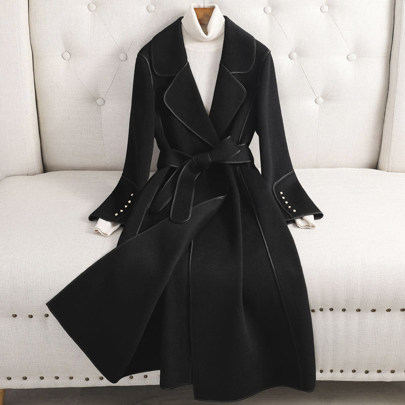 Dames Lange Slim - Fit Mantel met Ceintuur - Jorisenmerle