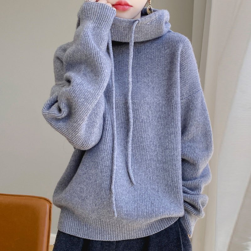 Dames Oversized Trui met Col en Capuchon - Jorisenmerle