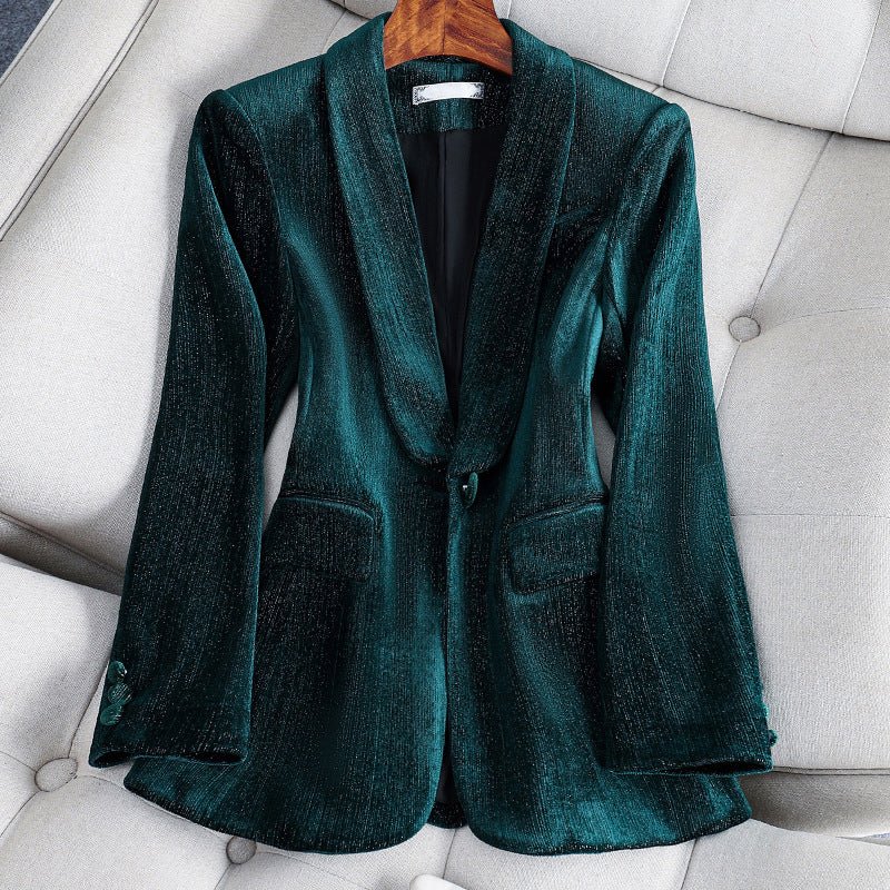 Dames Slim - fit Velvet Blazer met Reverskraag - Jorisenmerle