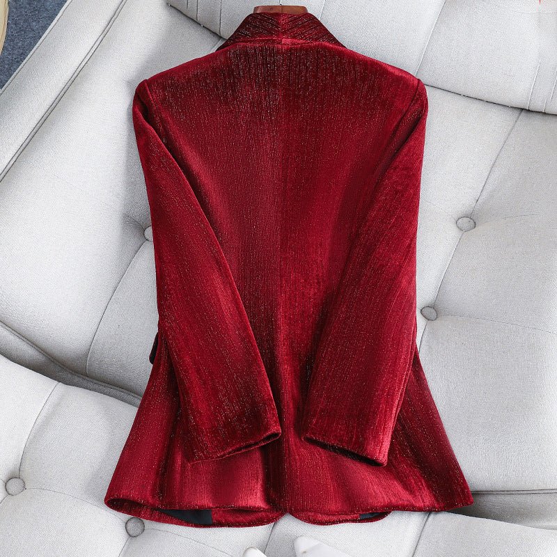 Dames Slim - fit Velvet Blazer met Reverskraag - Jorisenmerle