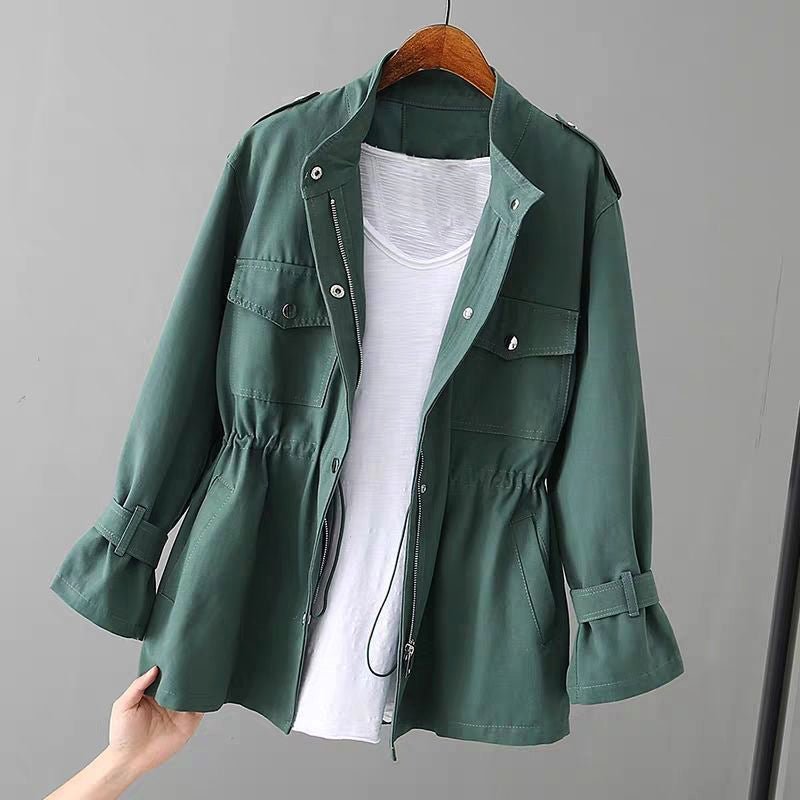 Dames windbreaker trenchcoat met meerdere zakken - Jorisenmerle