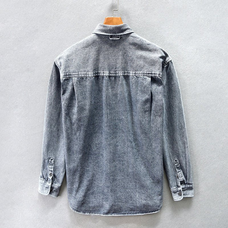Gewassen denim shirt met voorzakken voor heren - Jorisenmerle