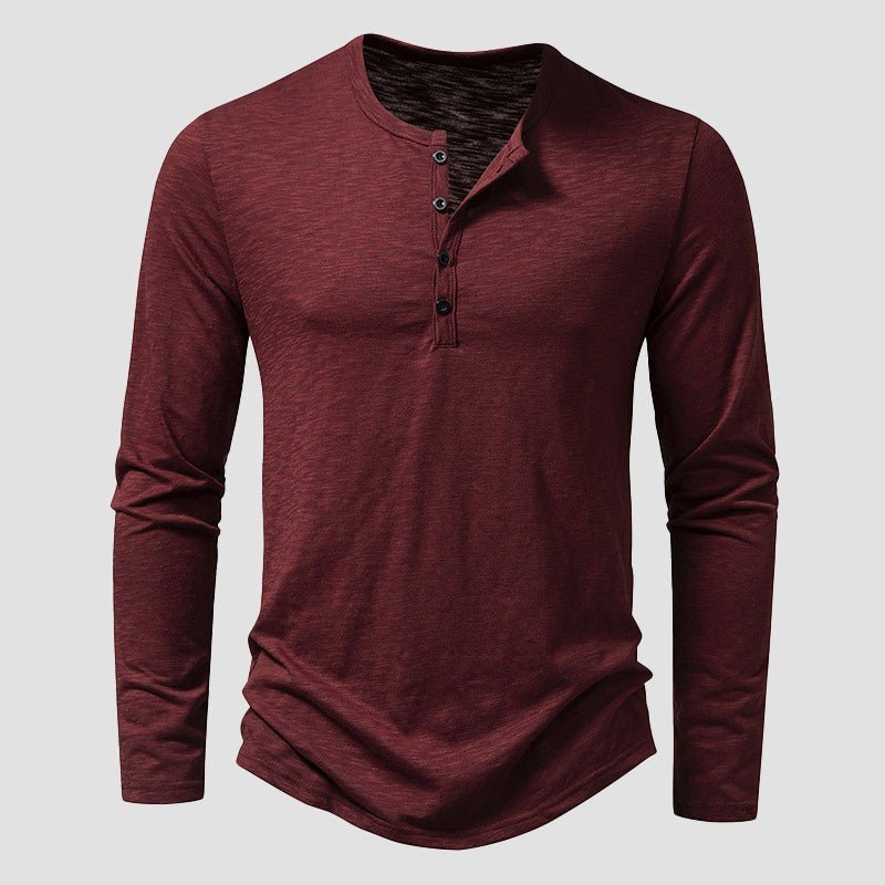 Henley shirt met lange mouwen en knoopsluiting - Jorisenmerle