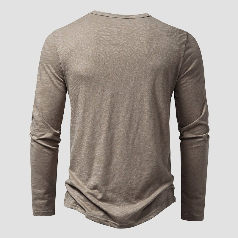 Henley shirt met lange mouwen en knoopsluiting - Jorisenmerle