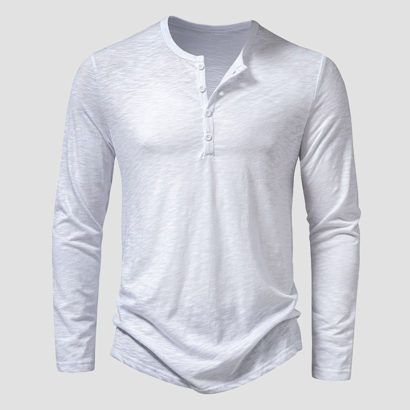 Henley shirt met lange mouwen en knoopsluiting - Jorisenmerle