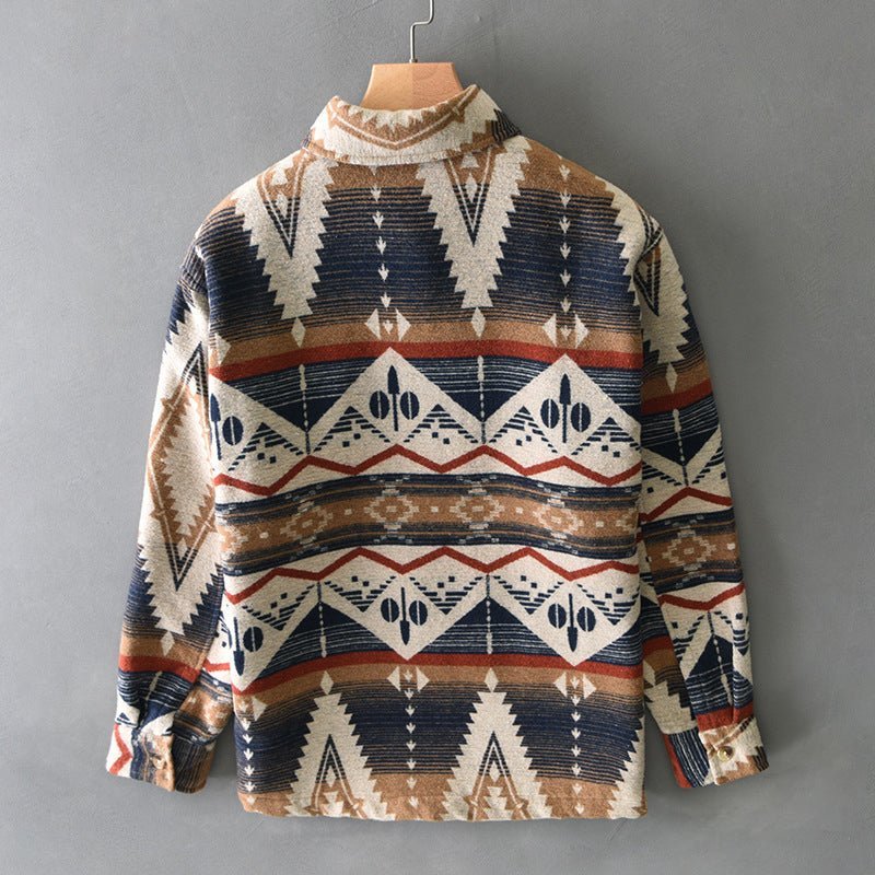 Heren jacquard overhemd met boho patroon - Jorisenmerle