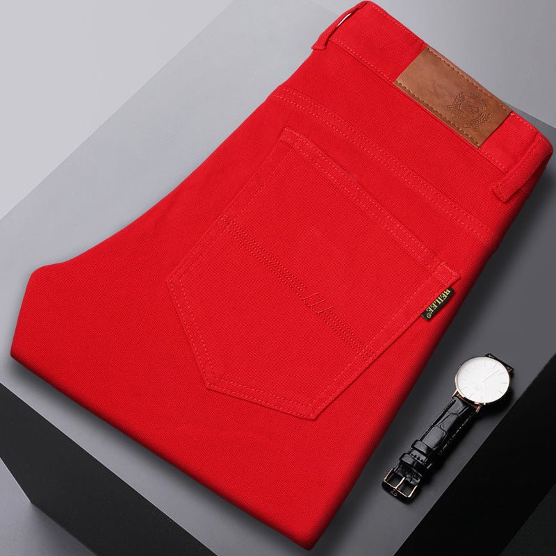 Heren Katoenen Denim Broek in Effen Kleur - Jorisenmerle