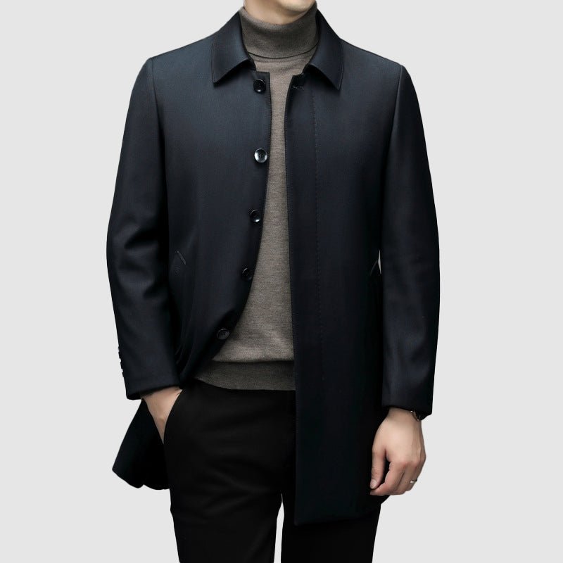 Heren Mid - Length Trenchcoat met Knopen - Jorisenmerle