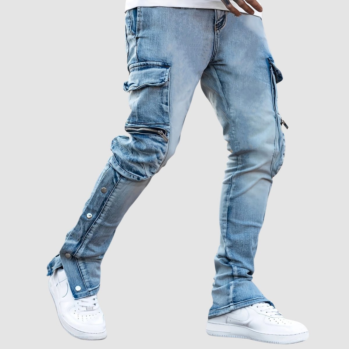 Jeans in cargostijl met meerdere zakken voor heren - Jorisenmerle