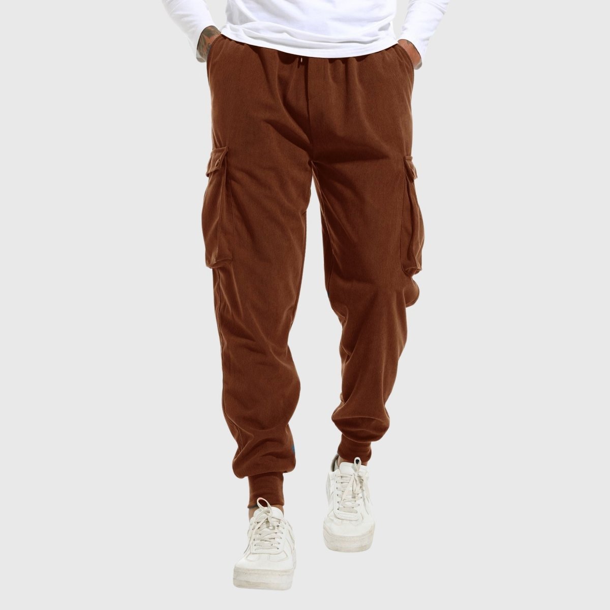 Joggingbroek van corduroy voor heren met zijzakken - Jorisenmerle