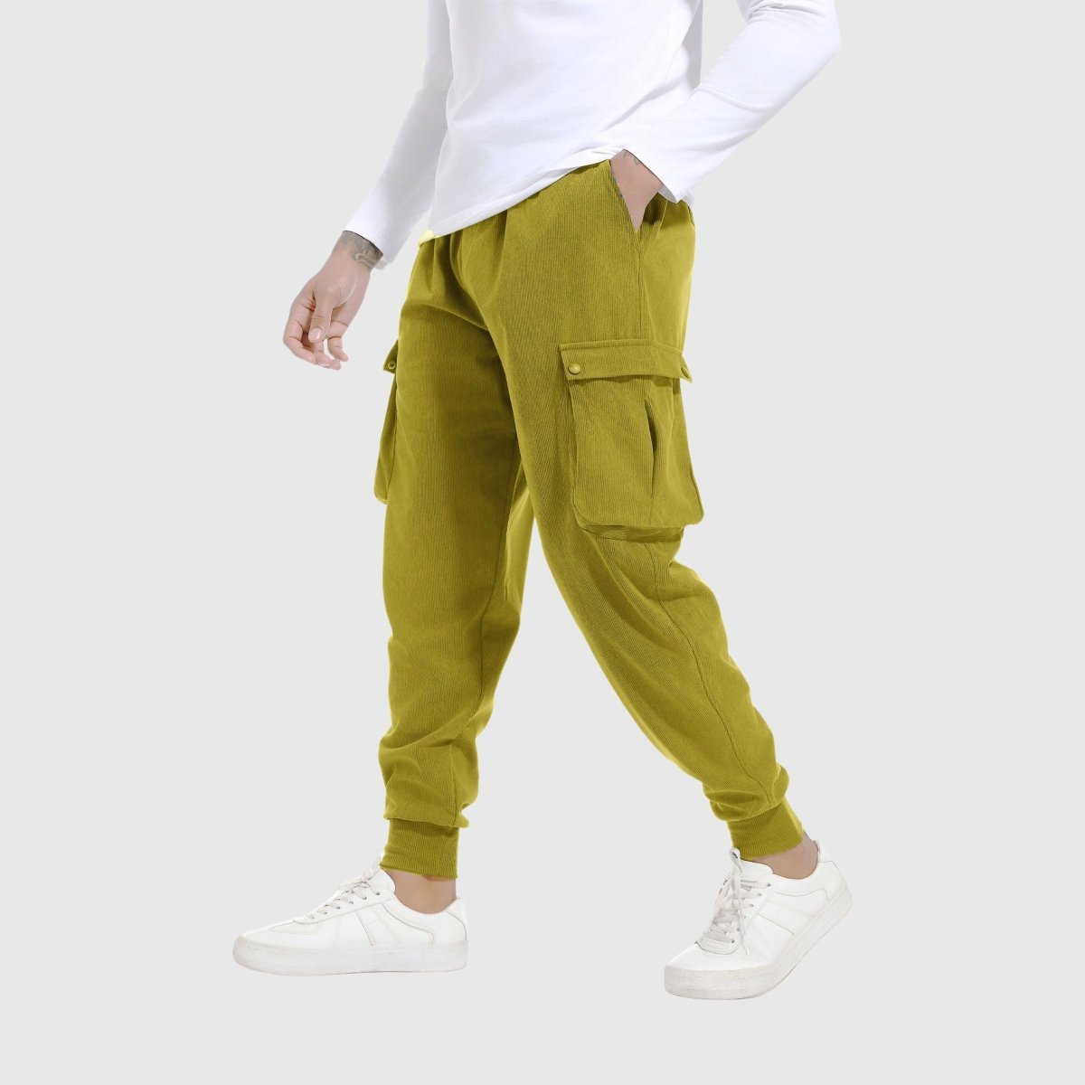 Joggingbroek van corduroy voor heren met zijzakken - Jorisenmerle