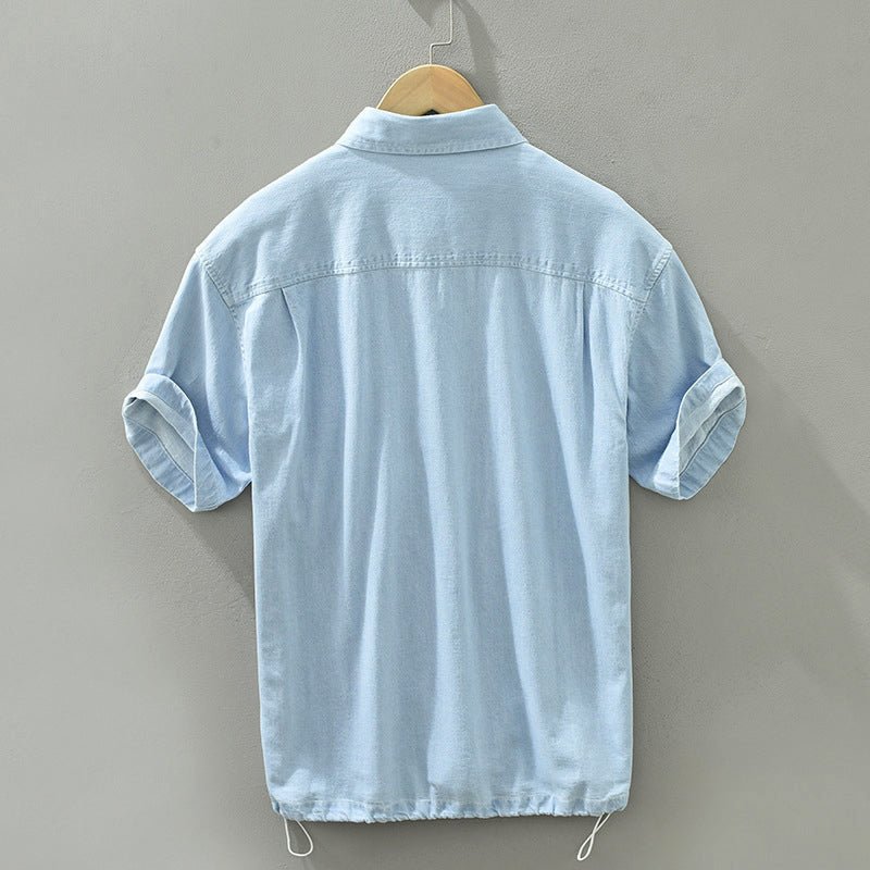 Katoenen denim shirt met korte mouwen voor heren - Jorisenmerle