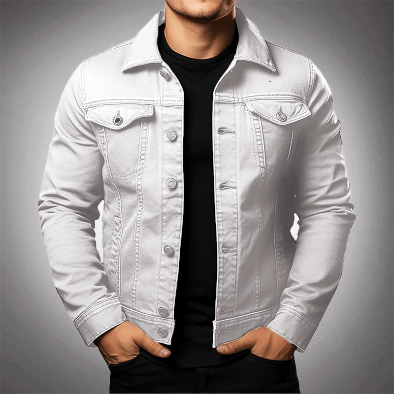 Klassieke denim jas voor mannen met borstzakken - Jorisenmerle
