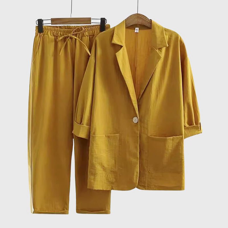 Luchtige blazer en wijde broek set voor dames - Jorisenmerle