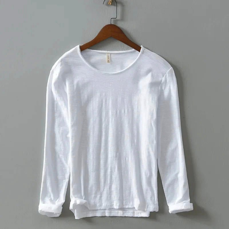 T-shirt met ronde hals en lange mouwen voor heren - Jorisenmerle