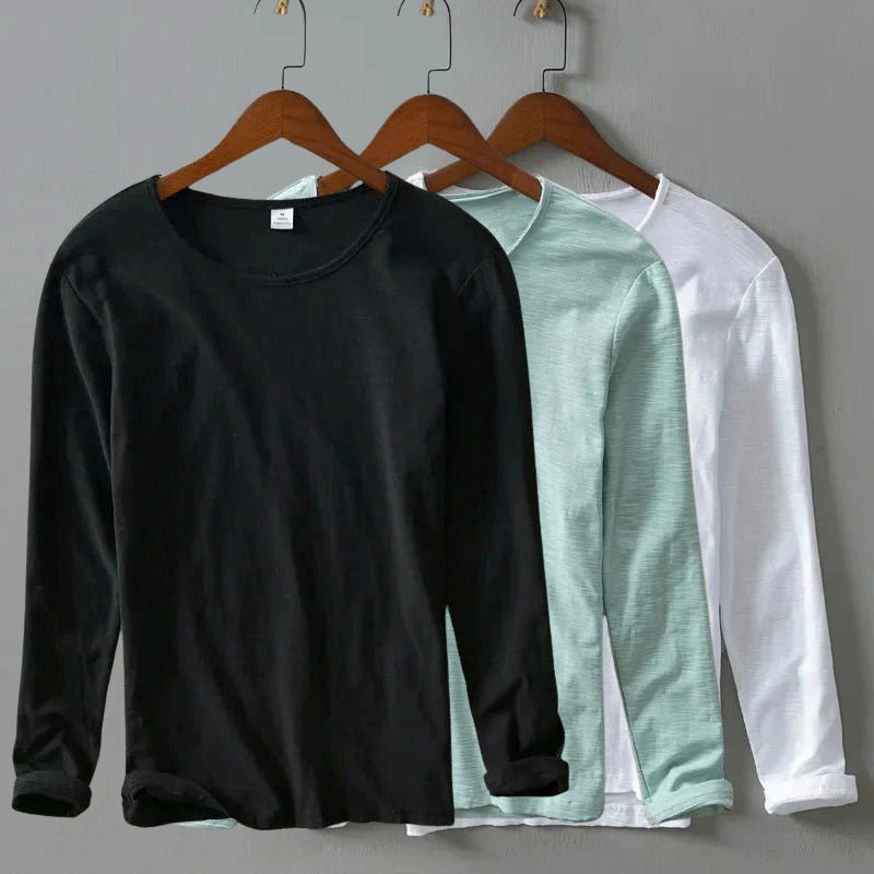T-shirt met ronde hals en lange mouwen voor heren - Jorisenmerle