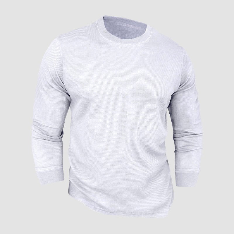 Wafelgebreid shirt met ronde hals voor heren - Jorisenmerle