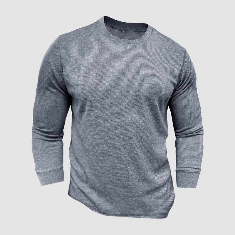 Wafelgebreid shirt met ronde hals voor heren - Jorisenmerle