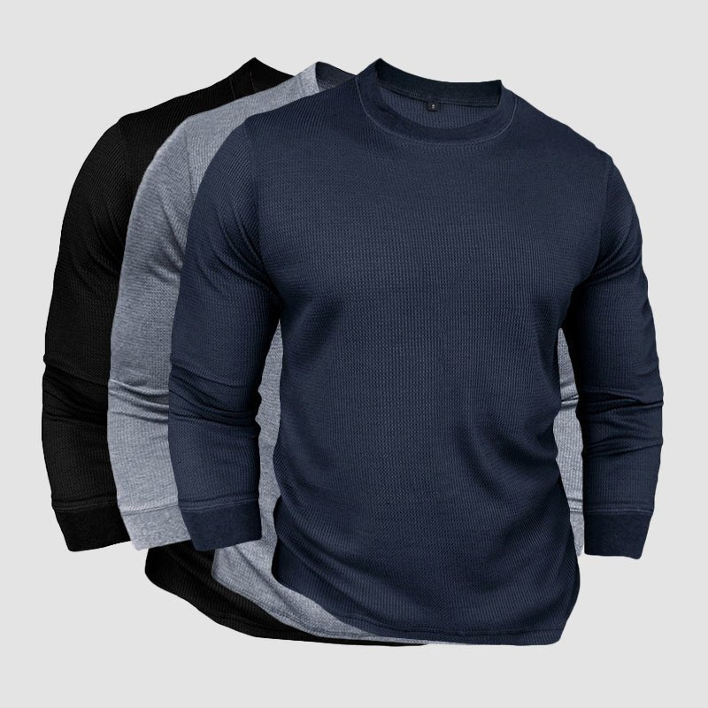 Wafelgebreid shirt met ronde hals voor heren - Jorisenmerle