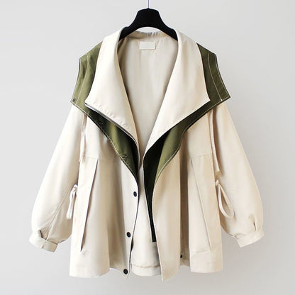 Contrasterende windbreaker jas voor vrouwen - Jorisenmerle