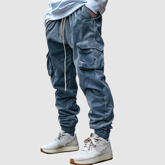 Corduroy joggingbroek voor heren met cargozakken - Jorisenmerle