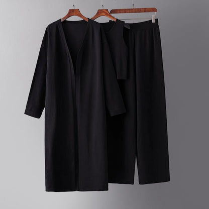 Dames 3 - Delige Gebreide Set met Extra - Lang Vest - Jorisenmerle