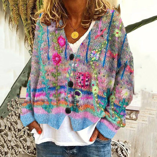 Dames Bohemian Vest met Kleurrijk Patroon - Jorisenmerle