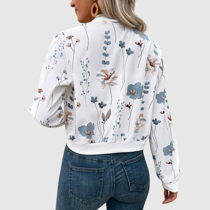 Dames bomberjack met bloemenprint - Jorisenmerle