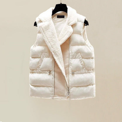 Dames Driedelige Set met Trui, Kabelgebreide Broek en Gewatteerde Bodywarmer - Jorisenmerle
