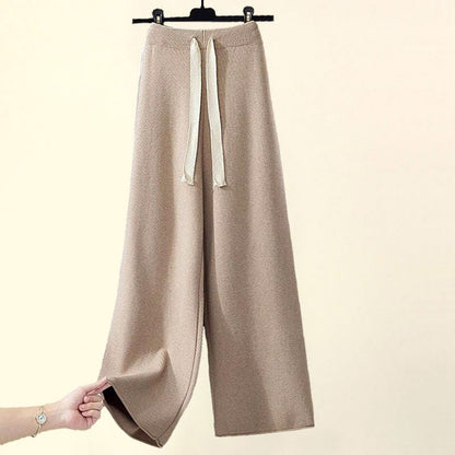 Dames Gebreide 2 - Delige Set met Coltrui en Wijde Broek - Jorisenmerle