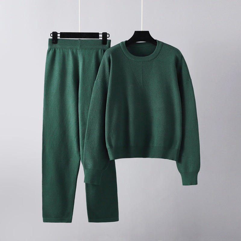 Dames Gebreide 2 - Delige Set met Ronde Hals Trui en Broek - Jorisenmerle