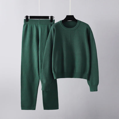 Dames Gebreide 2 - Delige Set met Ronde Hals Trui en Broek - Jorisenmerle