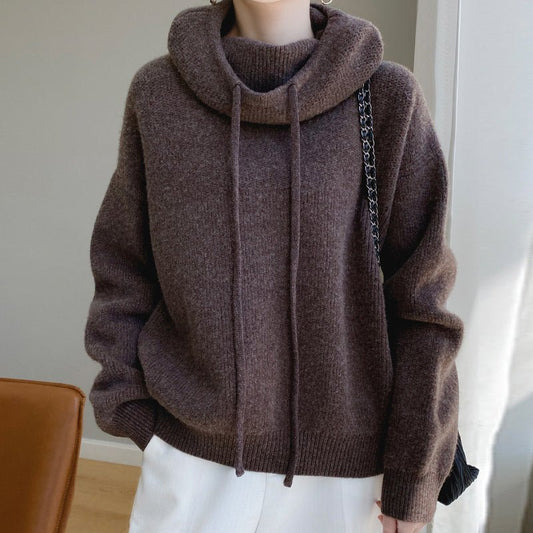 Dames Oversized Trui met Col en Capuchon - Jorisenmerle