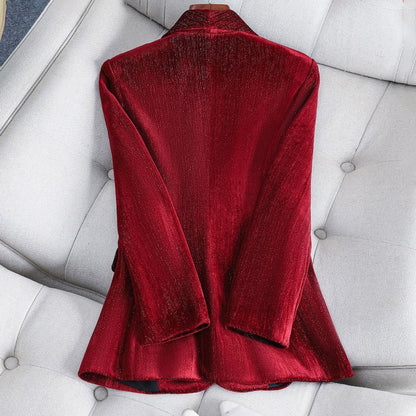 Dames Slim - fit Velvet Blazer met Reverskraag - Jorisenmerle