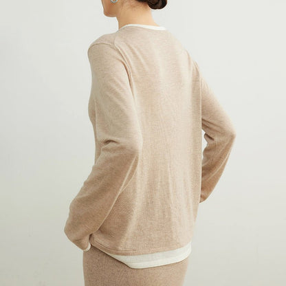 Dames Trui met Faux - Lagenlook - Jorisenmerle
