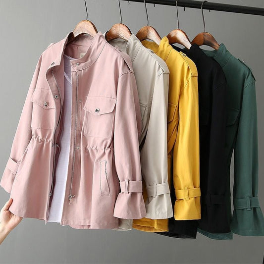 Dames windbreaker trenchcoat met meerdere zakken - Jorisenmerle