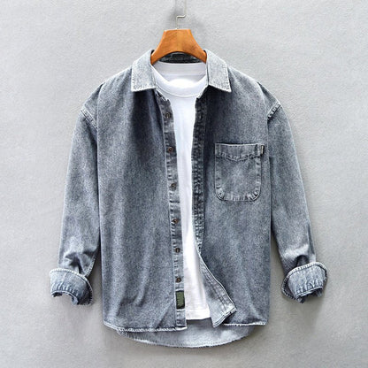 Gewassen denim shirt met voorzakken voor heren - Jorisenmerle