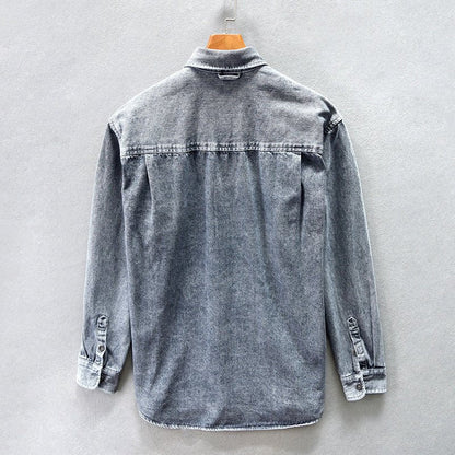 Gewassen denim shirt met voorzakken voor heren - Jorisenmerle