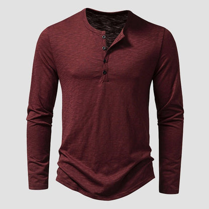 Henley shirt met lange mouwen en knoopsluiting - Jorisenmerle
