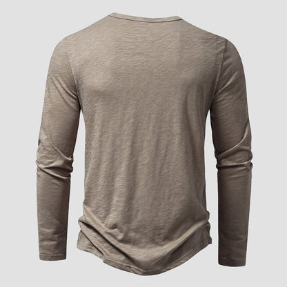 Henley shirt met lange mouwen en knoopsluiting - Jorisenmerle