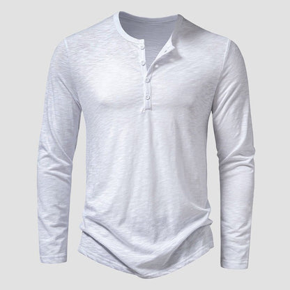Henley shirt met lange mouwen en knoopsluiting - Jorisenmerle