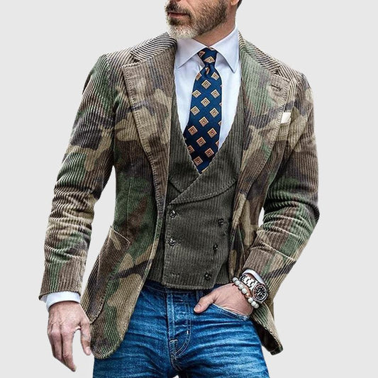 Heren Corduroy Blazer met Camouflagepatroon - Jorisenmerle